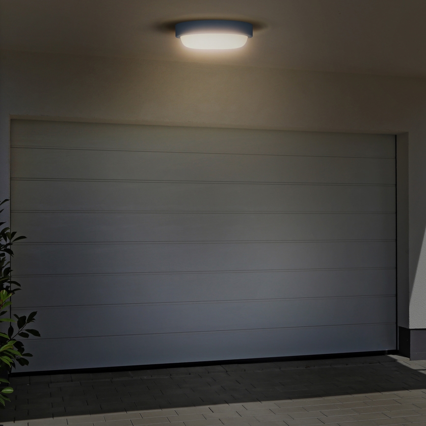 Iluminação de parede exterior LED LED/20W/230V 4000K IP54 cinzento redondo