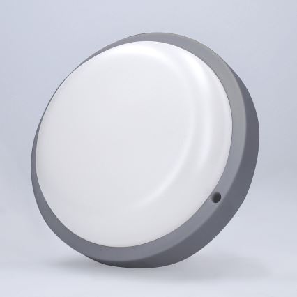 Iluminação de parede exterior LED LED/20W/230V 4000K IP54 cinzento redondo