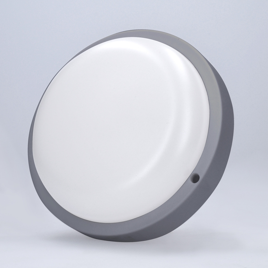 Iluminação de parede exterior LED LED/20W/230V 4000K IP54 cinzento redondo