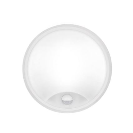 Aplique de parede LED para exterior com sensor 2 em 1 LED/20W/230V 3000/4000/6500K IP65 diâmetro 22 cm
