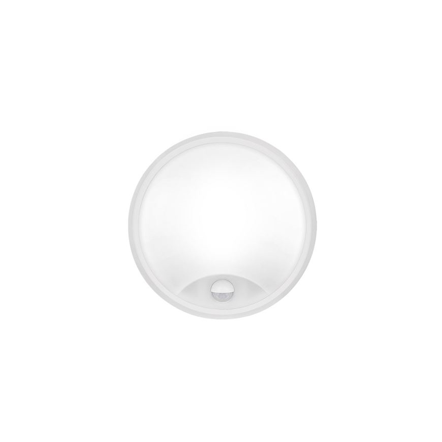 Aplique de parede LED para exterior com sensor 2 em 1 LED/20W/230V 3000/4000/6500K IP65 diâmetro 22 cm