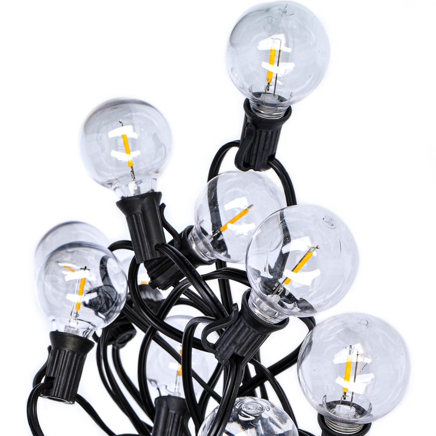 LED corrente decorativa para exterior GIRLANDA 25xE12 20m IP44 branco quente