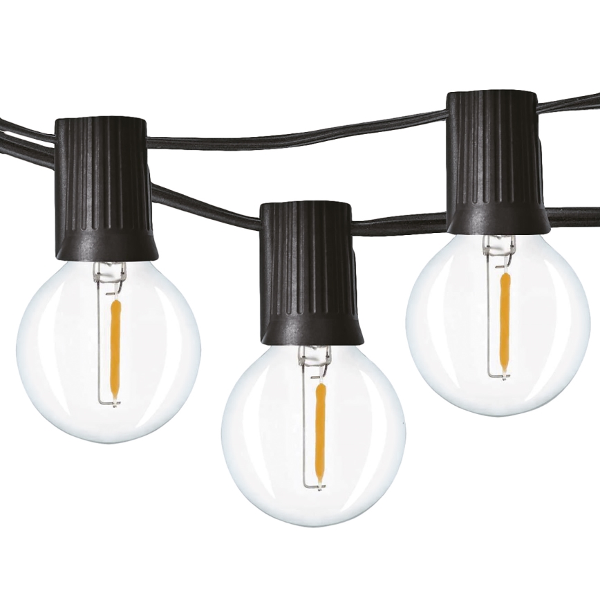 LED corrente decorativa para exterior GIRLANDA 25xE12 20m IP44 branco quente
