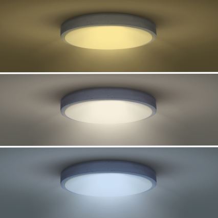 Luminária de teto LED regulável GREY LED/48W/230V 3000-6500K cinza diâmetro 38 cm + controlo remoto