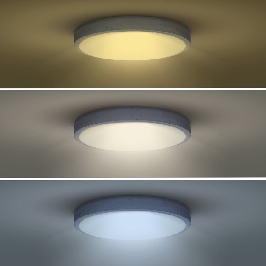 Luminária de Teto LED Regulável GREY LED/60W/230V 3000-6500K cinza diâmetro 49 cm + controlo remoto