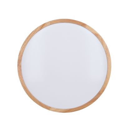 Luminária de teto LED dimmerizável WOODY LED/48W/230V 3000-6500K carvalho Ø 38 cm + controlo remoto