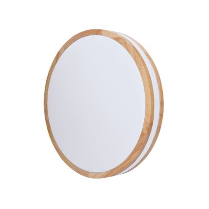 Luminária de teto LED dimmerizável WOODY LED/48W/230V 3000-6500K carvalho Ø 38 cm + controlo remoto