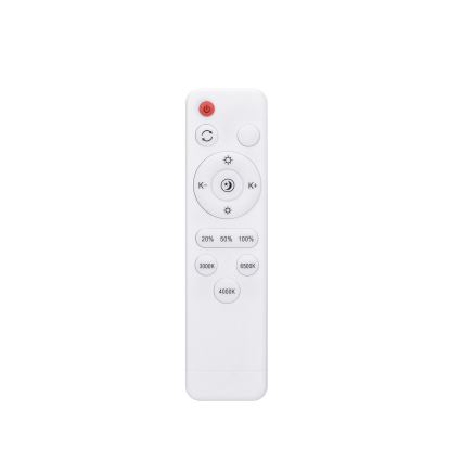 Luminária de teto LED dimmerizável WOODY LED/48W/230V 3000-6500K carvalho Ø 38 cm + controlo remoto