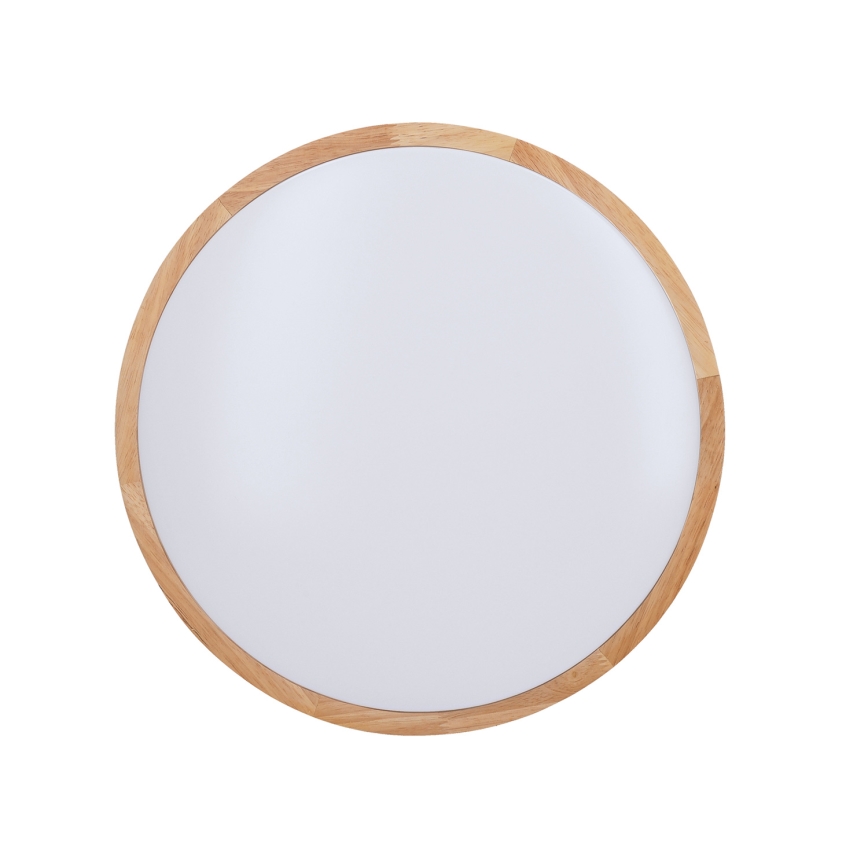 Luminária de teto LED dimmerizável SOLID OAK LED/60W/230V 3000-6500K carvalho diâmetro 51 cm + controlo remoto