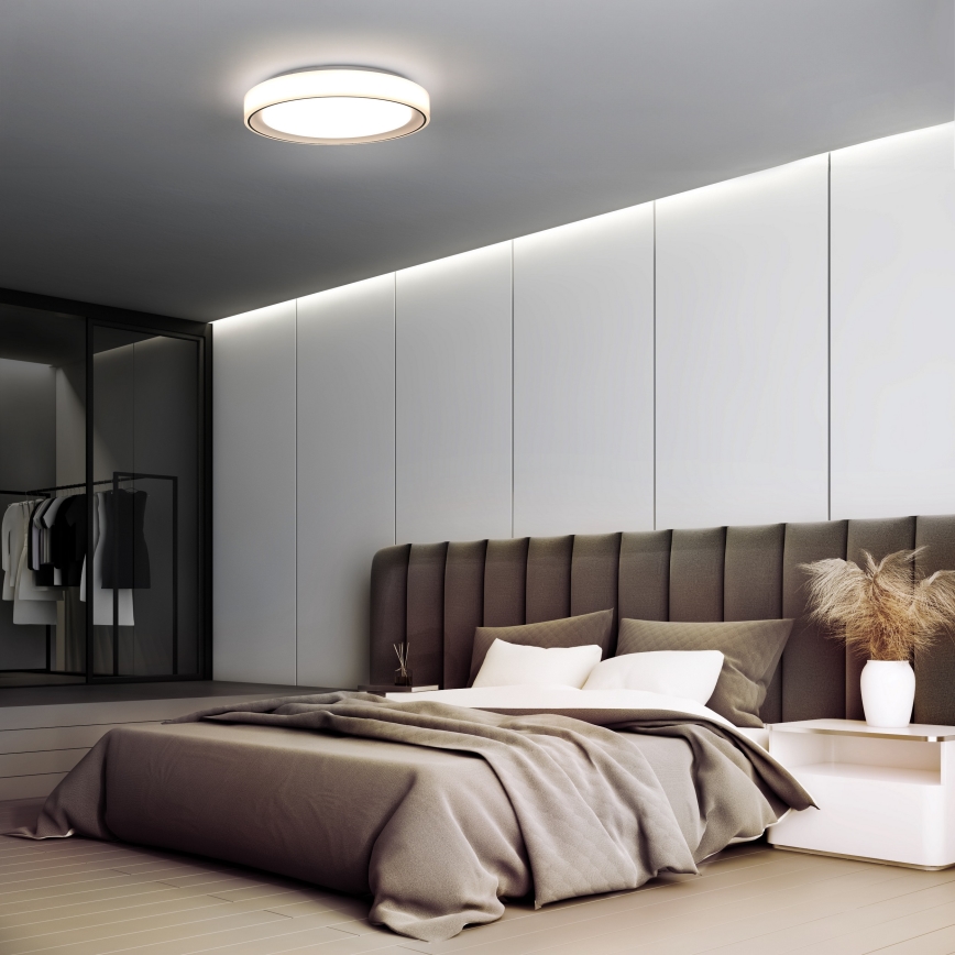 Iluminação de teto LED RGB com regulação FLOCO LED/30W/230V 3000-6500K + RGB/6W diâmetro 40cm + comando