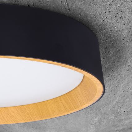 Iluminação de teto LED com regulação LARIOS LED/48W/230V 3000-6500K diâmetro 39 cm preto + comando