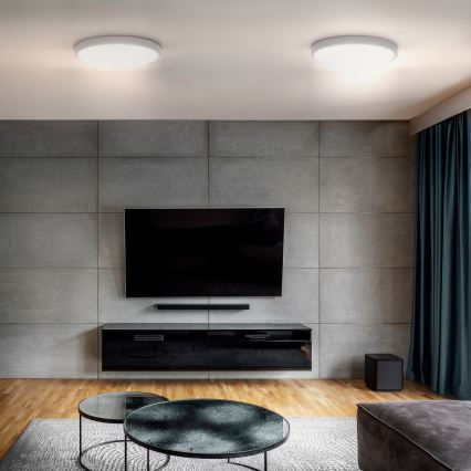 Iluminação de teto LED com regulação ESTELA LED/36W/230V diâmetro 30 cm branco + comando