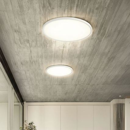 Luminária de teto LED dimerizável, sobrepor/suspensa, 40W/230V, 3000-6500K + controle remoto