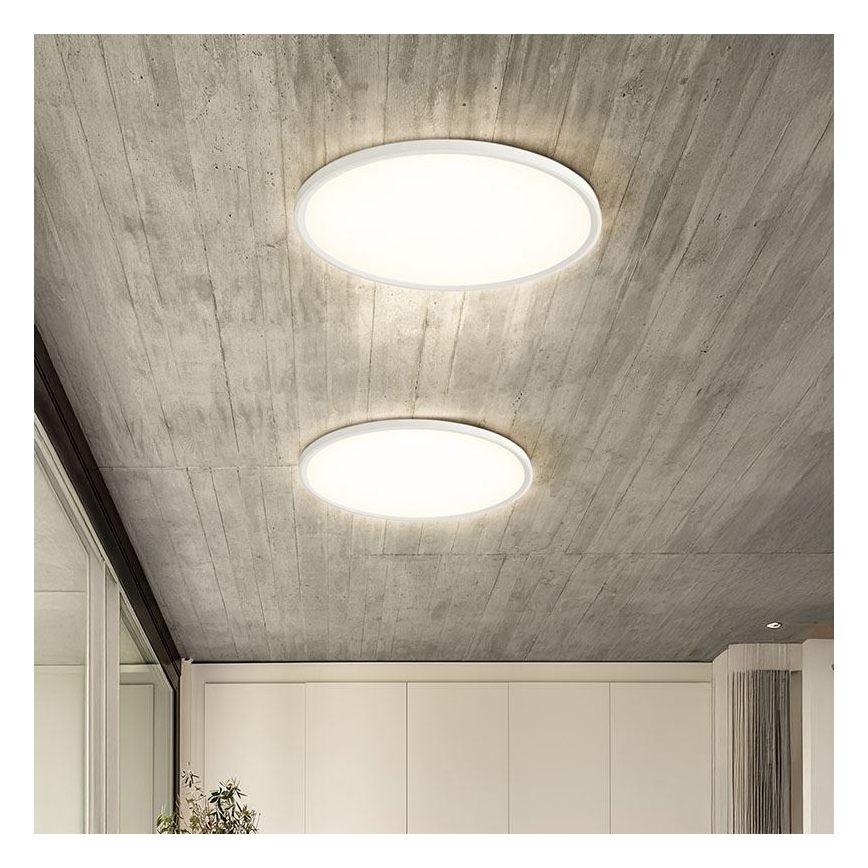 Luminária LED dimável de teto, montagem aparente ou pendente, 50W/230V, 3000–6500K + controlo remoto