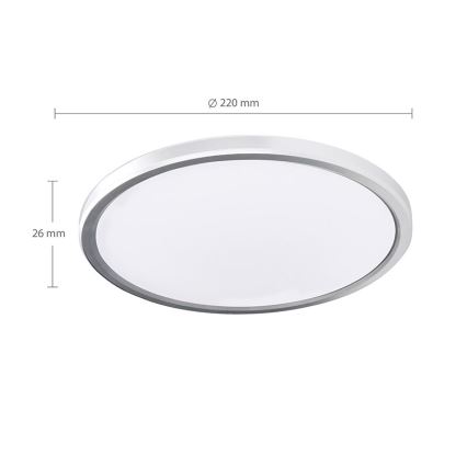 Candeeiro de teto LED para casa de banho ACATE 18W/230V 3000/4000/6000K diâmetro 22 cm IP54