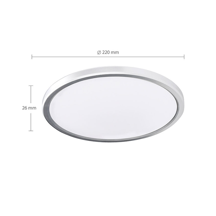 Candeeiro de teto LED para casa de banho ACATE 18W/230V 3000/4000/6000K diâmetro 22 cm IP54