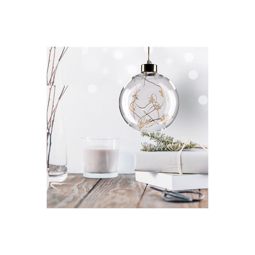 Bola de Natal LED 10xLED/2xAAA