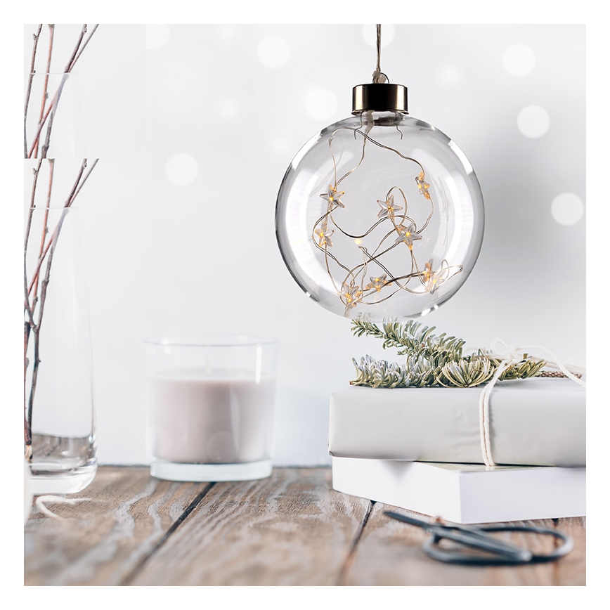 Bola de Natal LED 10xLED/2xAAA