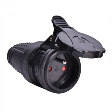 Ficha de borracha para ambiente húmido 230V/16A IP44