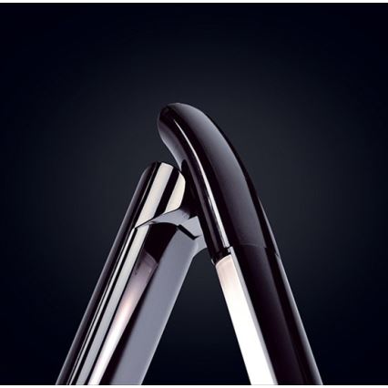 Candeeiro de mesa LED com regulação e conector USB LED/12W/230V preto