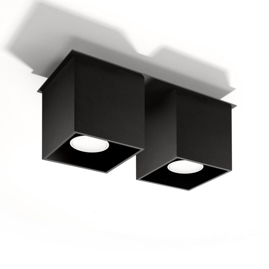 Foco QUAD 2 2xGU10/40W/230V preto