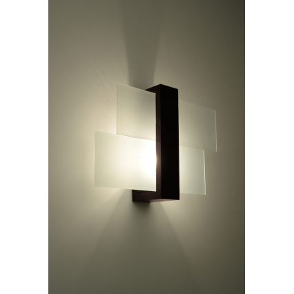 Iluminação de parede FENIKS 1 1xE27/60W/230V Bétula/faia/wenge