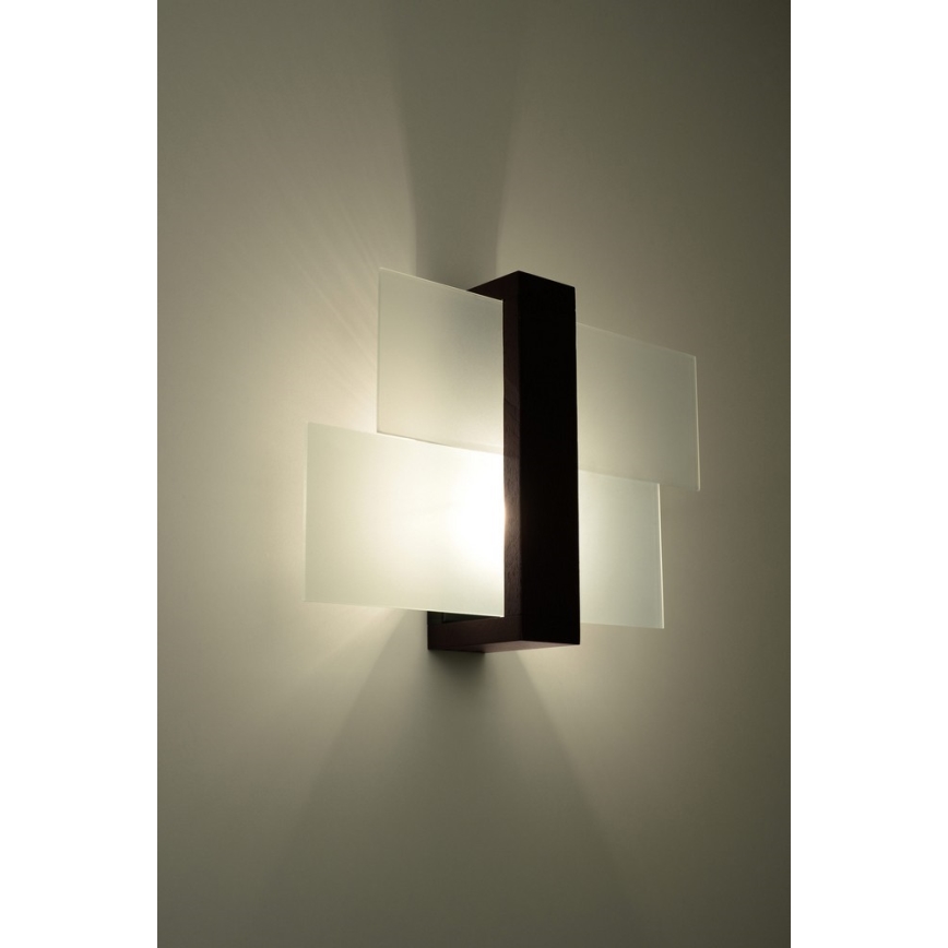 Iluminação de parede FENIKS 1 1xE27/60W/230V Bétula/faia/wenge