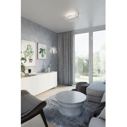 Iluminação de teto FENIKS 2 2xE27/60W/230V Bétula/faia/branco