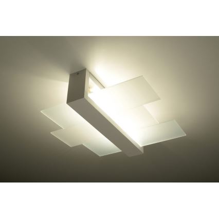 Iluminação de teto FENIKS 2 2xE27/60W/230V Bétula/faia/branco