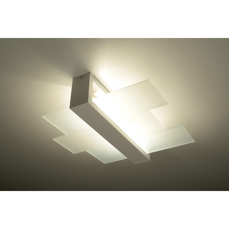 Iluminação de teto FENIKS 2 2xE27/60W/230V Bétula/faia/branco