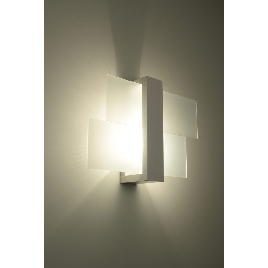Iluminação de parede FENIKS 1 1xE27/60W/230V Bétula/faia/branco