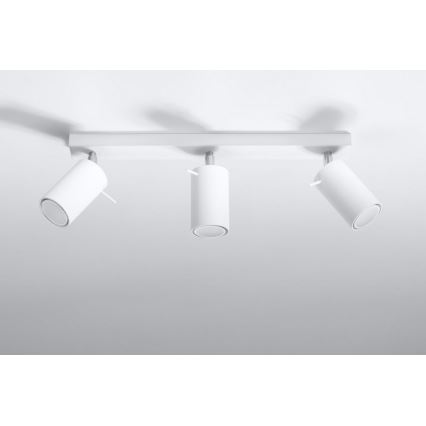 Foco RING 3 3xGU10/10W/230V branco