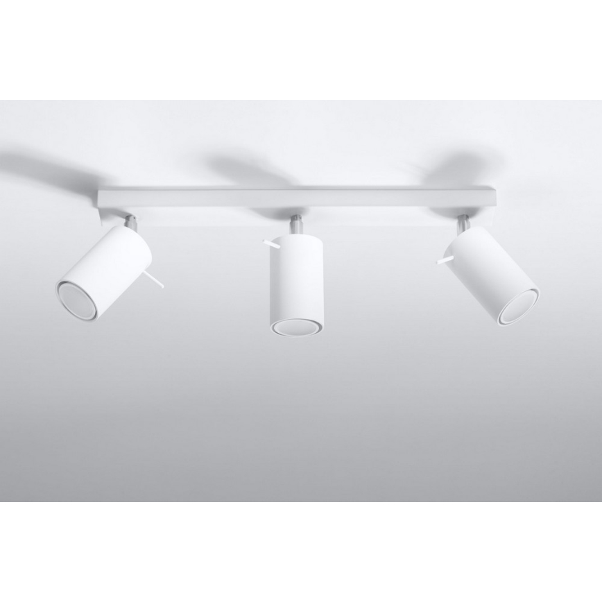 Foco RING 3 3xGU10/10W/230V branco