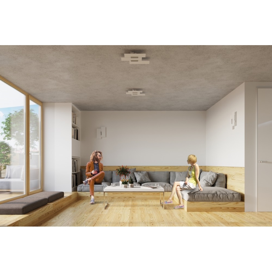 Iluminação de parede FABIANO 2xE27/60W/230V branco/cromado brilhante
