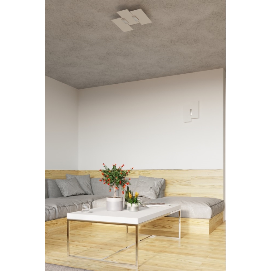 Iluminação de parede FABIANO 2xE27/60W/230V branco/cromado brilhante