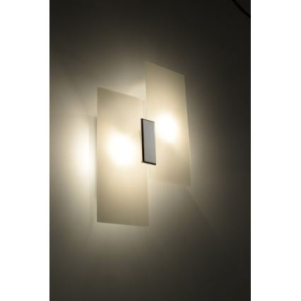 Iluminação de parede FABIANO 2xE27/60W/230V branco/cromado brilhante