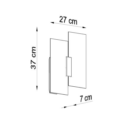 Iluminação de parede FABIANO 2xE27/60W/230V branco/cromado brilhante