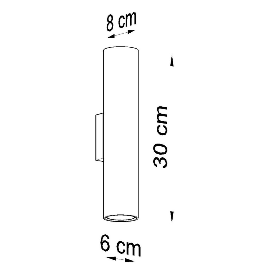 Iluminação de parede LAGOS 2xGU10/10W/230V branco