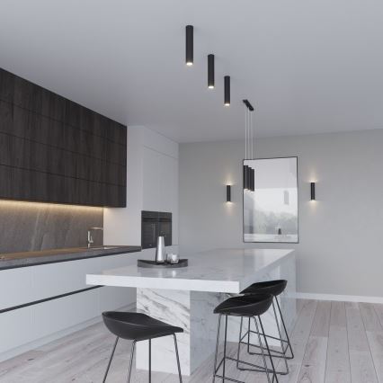 Candeeiro suspenso LAGOS 3 3xGU10/10W/230V preto