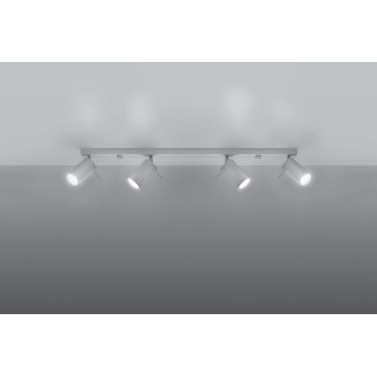 Foco RING 4L 4xGU10/10W/230V branco