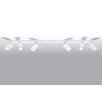 Foco RING 6L 6xGU10/10W/230V branco