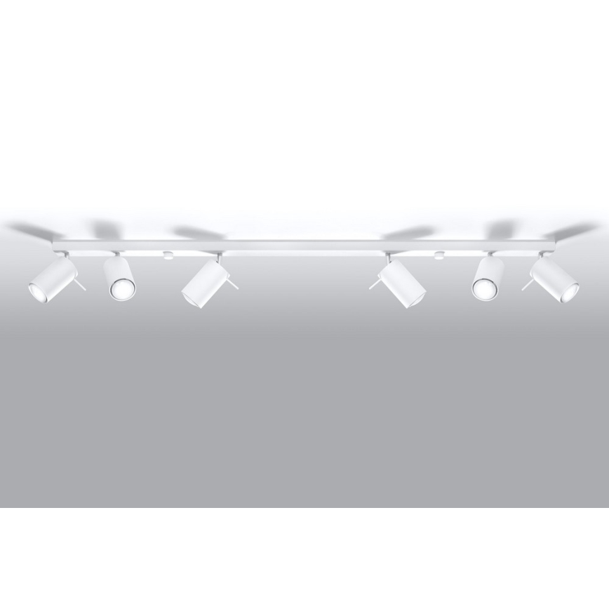 Foco RING 6L 6xGU10/10W/230V branco