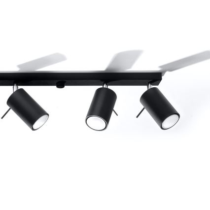 Foco RING 6L 6xGU10/10W/230V preto