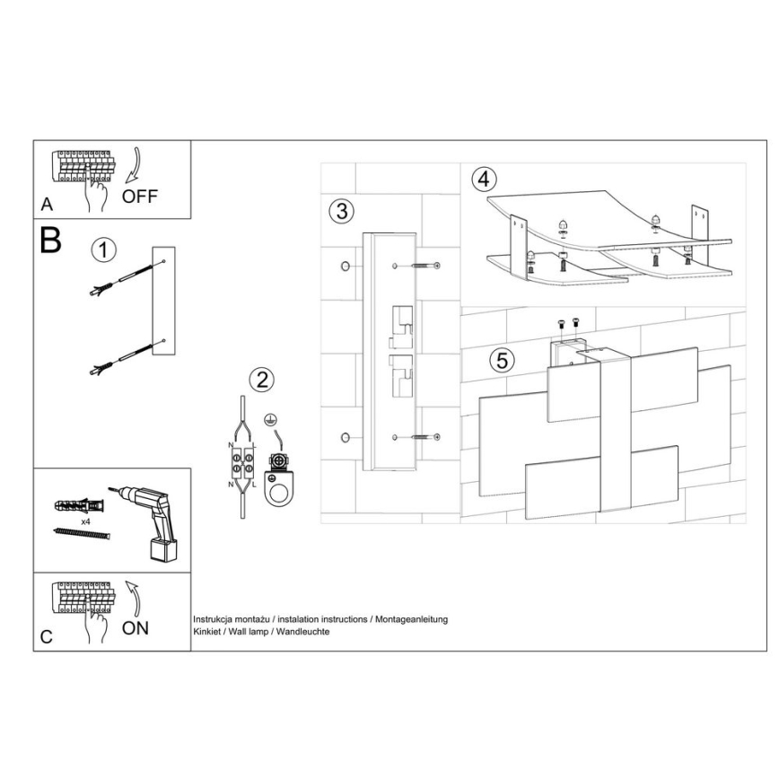 Iluminação de parede CELIA 2xG9/40W/230V cromado brilhante/branco