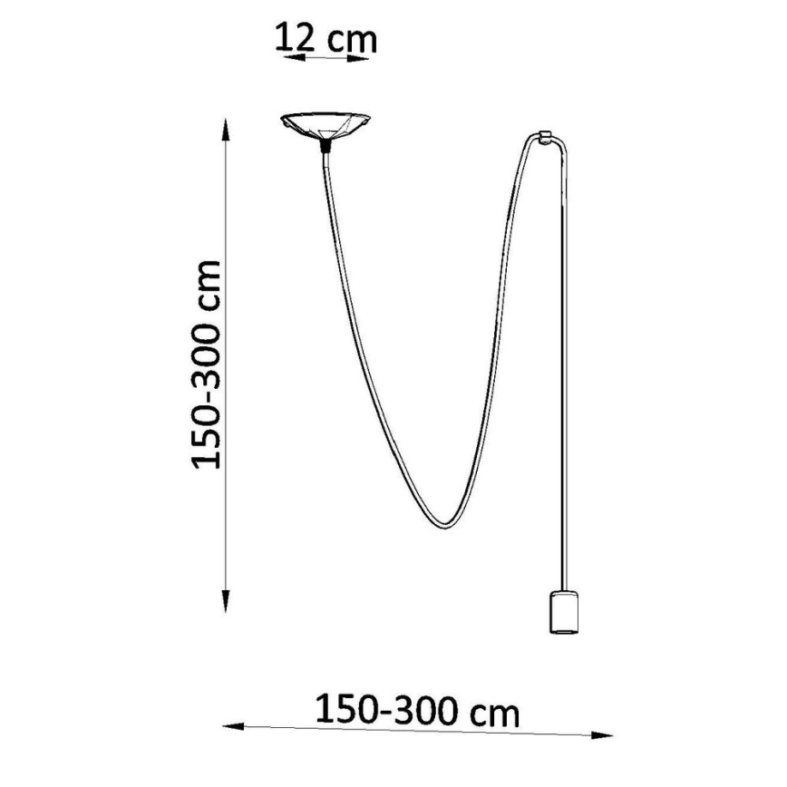 Candeeiro suspenso EDISON 1 1xE27/60W/230V aranha preto