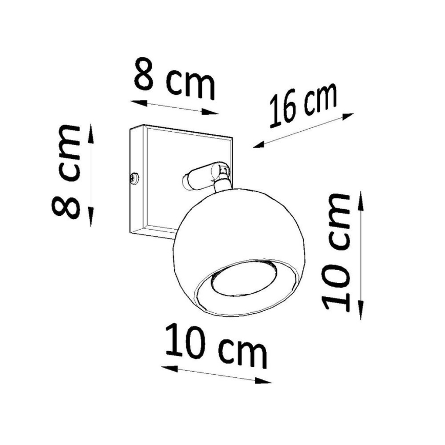 Foco de parede OCULARE 1xGU10/10W/230V