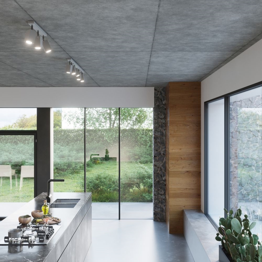 Foco de parede MERIDA 1xGU10/40W/230V cinzento