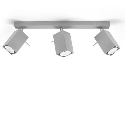 Foco MERIDA 3xGU10/40W/230V cinzento