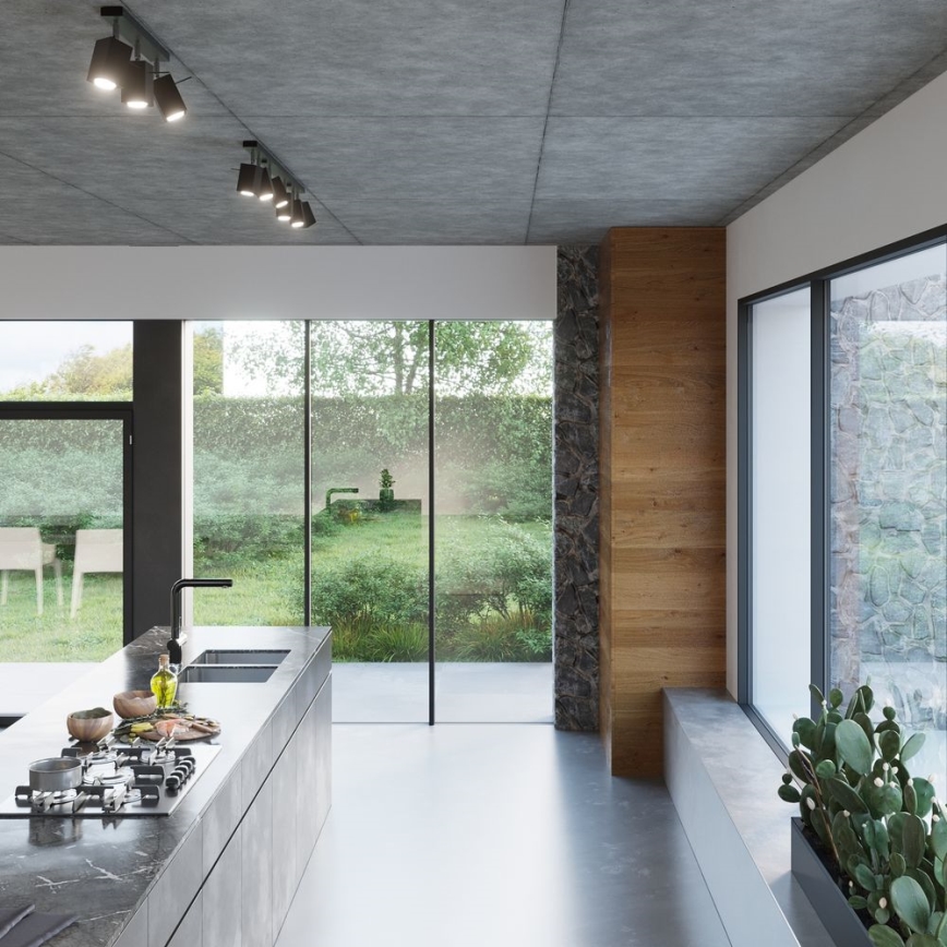 Spot de luz MERIDA 6xGU10/40W/230V preto