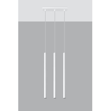 Candelabro suspenso PASTELO 3xG9/8W/230V branco